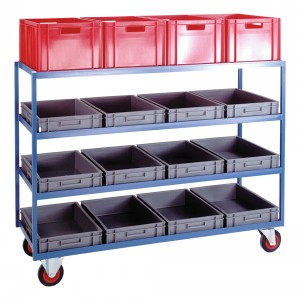 Eurobox Container Shelf Trolley For 16 Boxes